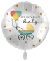 Preview: Folienballon - Willkommen Baby, Kinderwagen - ø 43cm